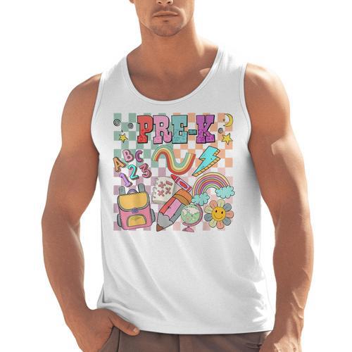 Pre K Back To School Teacher Student Men Women Kids Men Tank Top - teacherstshirts.com DE
