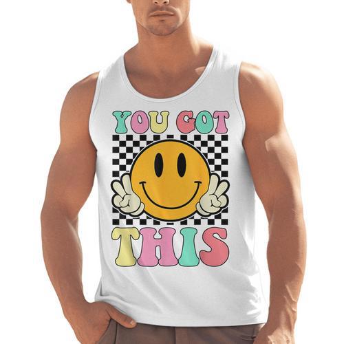 You Got This Retro Smile Motivational Testing Day Teacher Men Tank Top - teacherstshirts.com
