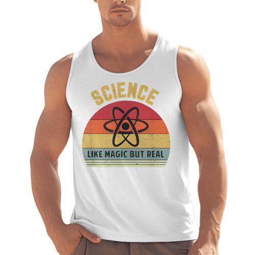 Science Like Magic But Real Science Teacher Graphics Geek Men Tank Top - teacherstshirts.com AU