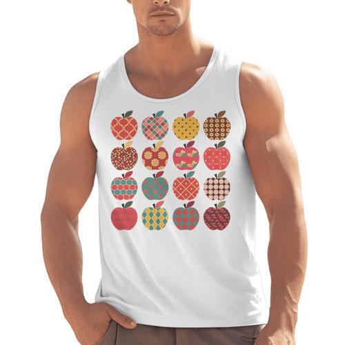 Teacher Apple Back To School Art For School Supplies Men Tank Top - teacherstshirts.com AU