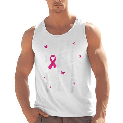 I Wear Pink For My Teacher Breast Cancer Awareness Support Men Women Men Tank Top - teacherstshirts.com UK