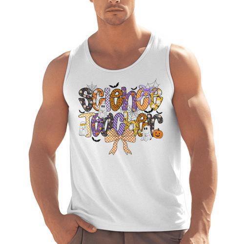 Women Spooky Science Teacher Halloween Science Stem Teacher Men Tank Top - teacherstshirts.com AU