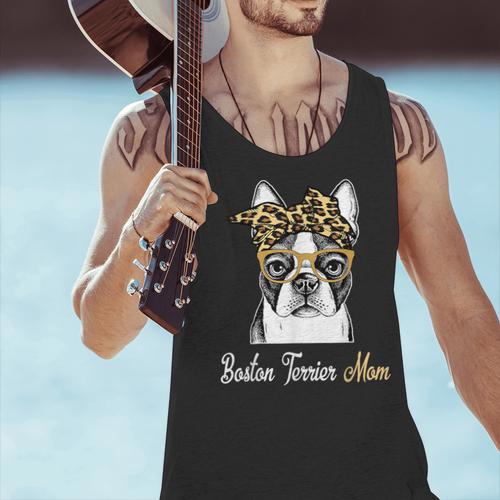 Birthday And Mother's Day -Boston Terrier Mom Men Tank Top - Bostonterriersmerch.com