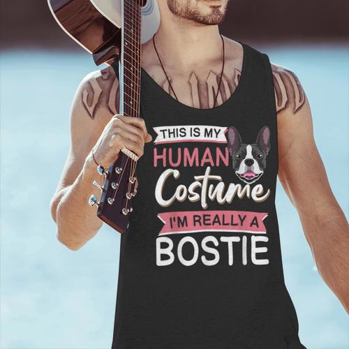 Boston Terrier Dog Bostie Halloween Costume Dog For Kids Men Tank Top - Bostonterriersmerch.com