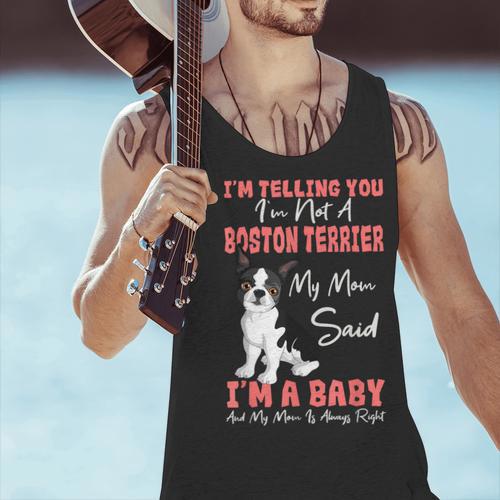 Boston Terrier Mom American Gentleman Dog Lover Mother's Day Men Tank Top - Bostonterriersmerch.com
