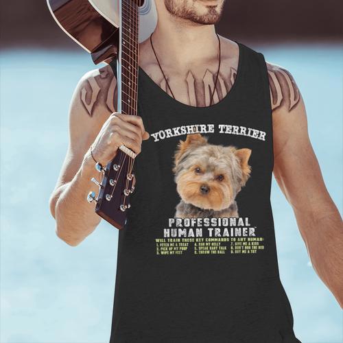 Yorkshire Terrier Yorkie Dog Professional Human Trainer Men Tank Top - Bostonterriersmerch.com