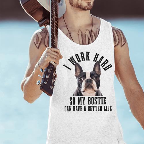 Bostie Mama Dog Dad Boston Terrier For Men Women Men Tank Top - Bostonterriersmerch.com