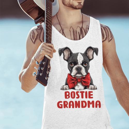 Boston Terrier Grandma Dog Lovers Puppy Bostie Owner Men Tank Top - Bostonterriersmerch.com
