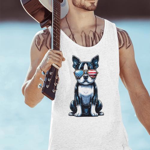 USA Flag Boston Terrier Best Dog Mom Ever 2025 Men Tank Top - Bostonterriersmerch.com