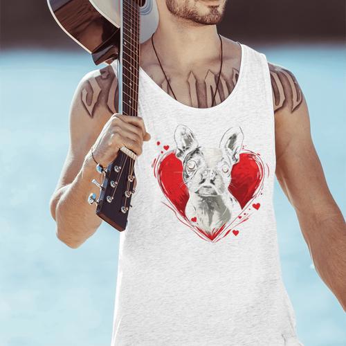 Valentine's Day Boston Terrier Dog Men Tank Top - Bostonterriersmerch.com