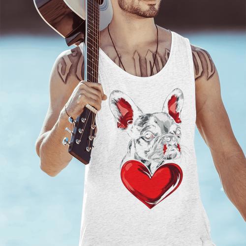 Valentine's Day Boston Terrier Dog Vector Men Tank Top - Bostonterriersmerch.com