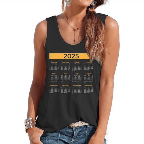 2025 Calendar For Planners Teachers Offices Months Flowy Tank - teacherstshirts.com
