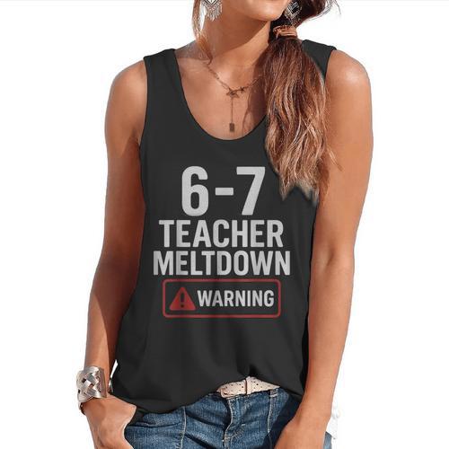 67 Don't Say 6-7 Again Teacher Shirt 67 Sarcastic Meme Flowy Tank - teacherstshirts.com AU