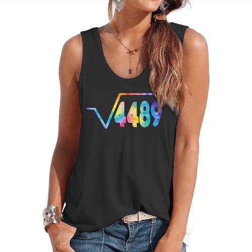 67 Meme Square Root 4489 Slang Math Teacher Tie Dye Flowy Tank - teacherstshirts.com AU