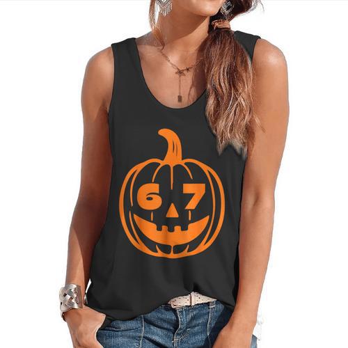 67 Six Seven Halloween Costume For Students Teachers Flowy Tank - teacherstshirts.com AU