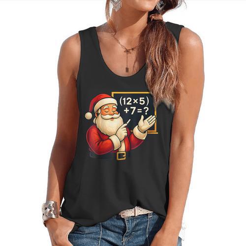 67 Teacher Santa Christmas Six Seven Meme Math Xmas Flowy Tank - teacherstshirts.com AU