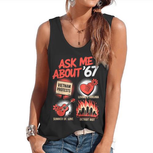 67 History Teacher Teacher 6 7 Overuse '67 Flowy Tank - teacherstshirts.com AU