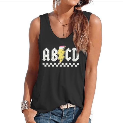 ABCD Teacher Flowy Tank - teacherstshirts.com CA