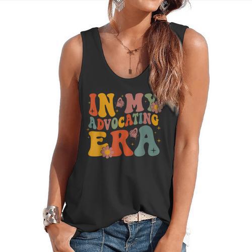 In My Advocating Era Advocate Autism Awareness Sped Teacher Men Women Kids Flowy Tank - teacherstshirts.com