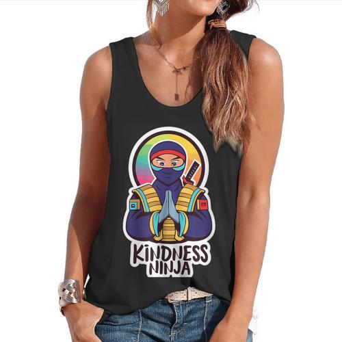 Anti Bullying Kindness Ninja School Teacher Student Flowy Tank - teacherstshirts.com UK