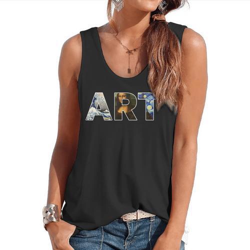 Art Artist Painting Teacher T Shirt Mona Lisa Great Wave For Men Women Flowy Tank - teacherstshirts.com
