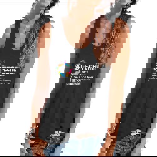 Art Teacher Definition Arts Artist Artistic Graphic For Men Women Girls Kids Flowy Tank - teacherstshirts.com