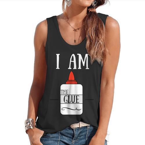 Art Teacher T-Shirt I Am The Glue Flowy Tank - teacherstshirts.com
