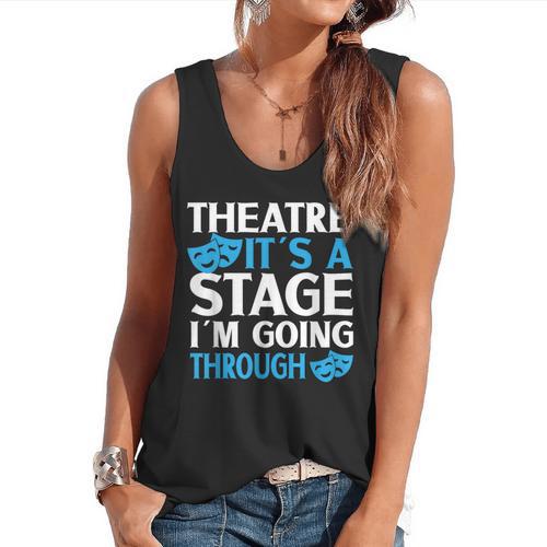 Theater Teacher Drama Teacher Theater Nerd Actor Men Women Kids Flowy Tank - teacherstshirts.com