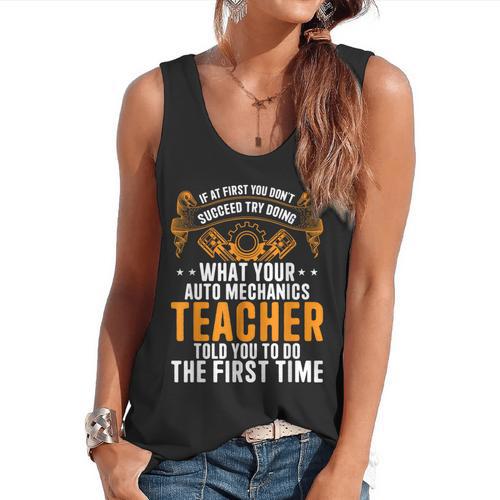 Auto Mechanic Teacher Car Repair Auto Mechanic Flowy Tank - teacherstshirts.com AU