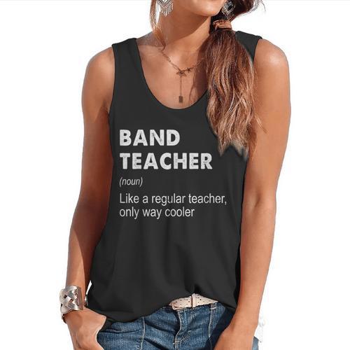 Band Teacher Definition Teaching School Teacher Flowy Tank - teacherstshirts.com