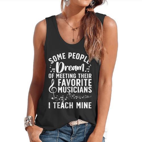 Best Music Teacher For Men Women Musician Band Piano Teacher Flowy Tank - teacherstshirts.com UK