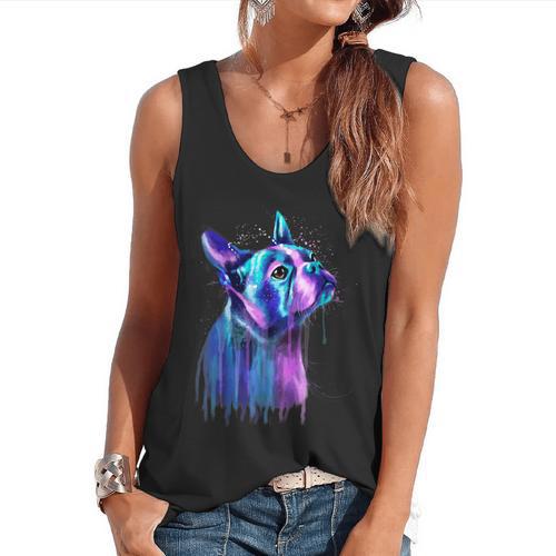 Boston Terrier Dog For a Boston Terrier Mom Flowy Tank - Bostonterriersmerch.com