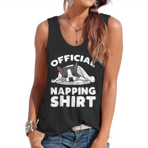 Boston Terrier Dog Official Sleeping Shirt Men Women Kids Flowy Tank - Bostonterriersmerch.com
