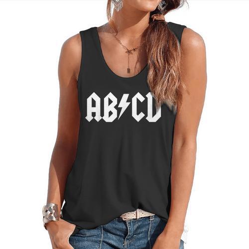 Boys Girls Teachers ABCD Rock Graphic Back To School Flowy Tank - teacherstshirts.com DE