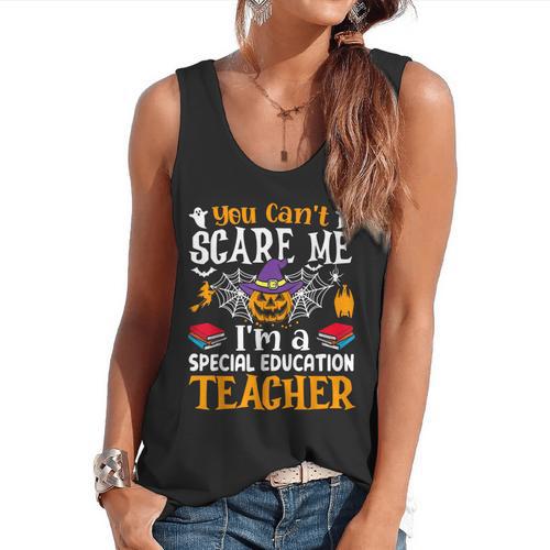 You Can't Scare Me I'm A Special Education Teacher Halloween Flowy Tank - teacherstshirts.com AU