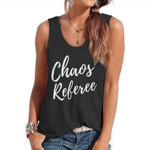 Chaos Referee For Mom Dad Teacher Shirt Cute Coach For Men Women Flowy Tank - teacherstshirts.com AU
