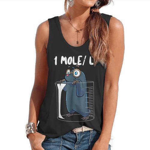 Chemistry Chemist Student Science Teacher Mole Flowy Tank - teacherstshirts.com