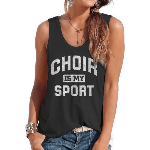 Choir Is My Sport Quote Choir Teacher Flowy Tank - teacherstshirts.com UK