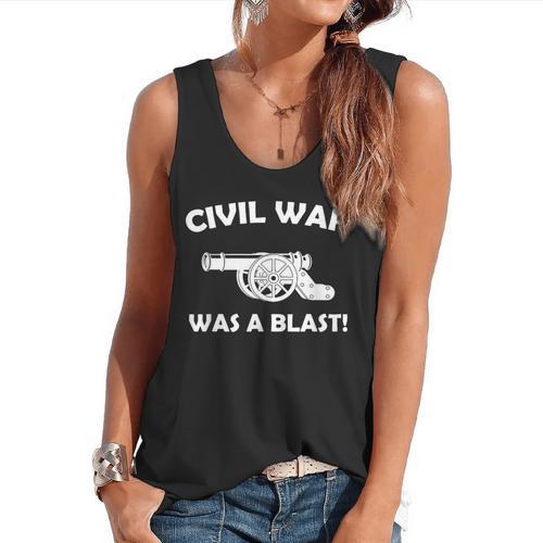 Civil War It Was A Blast History Teacher T-Shirt Flowy Tank - teacherstshirts.com