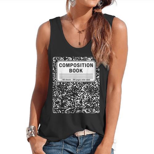 Composition Book Notebook Teachers Matching Group Halloween Flowy Tank - teacherstshirts.com