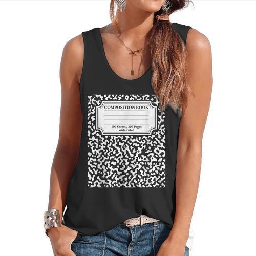 Composition Notebook Matching Group Halloween Teachers Flowy Tank - teacherstshirts.com DE