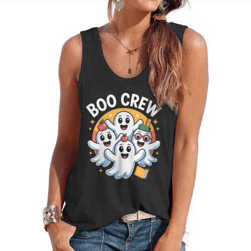 Cute Group Matching Teachers Halloween Flowy Tank - teacherstshirts.com CA