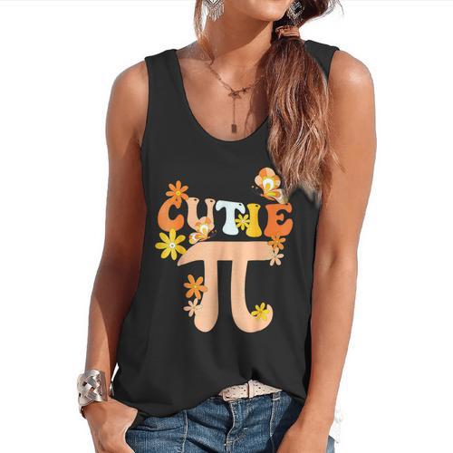Cutie Pi Shirt Pi Day Math Girls Kids Women Toddler Teacher Flowy Tank - teacherstshirts.com UK