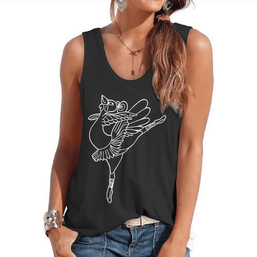 Dancing Turkey Happy Thanksgiving Day Ballet Dance Teacher Flowy Tank - teacherstshirts.com