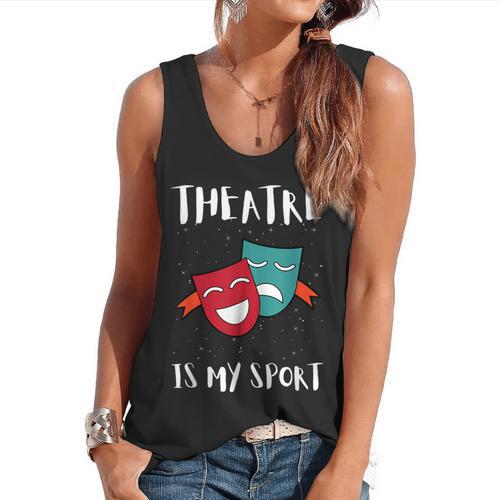 Drama Teacher For Theatre And Performing Arts Flowy Tank - teacherstshirts.com
