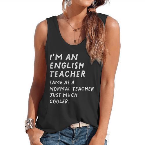 English Teacher Definition Flowy Tank - teacherstshirts.com