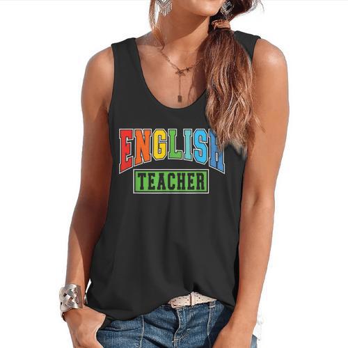 English Teacher Men Women Grammar Class English Teacher Flowy Tank - teacherstshirts.com AU