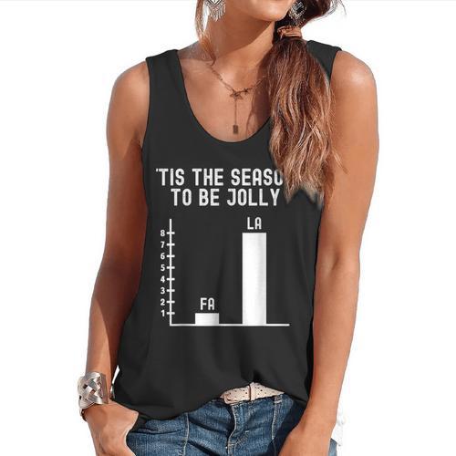 Fa La 8 Math Pun Math Teacher Christmas Flowy Tank - teacherstshirts.com UK