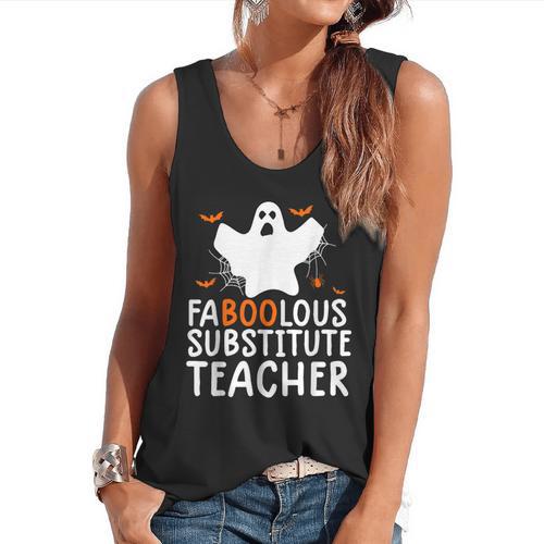 Faboolous Substitute Teacher Halloween Costume Flowy Tank - teacherstshirts.com
