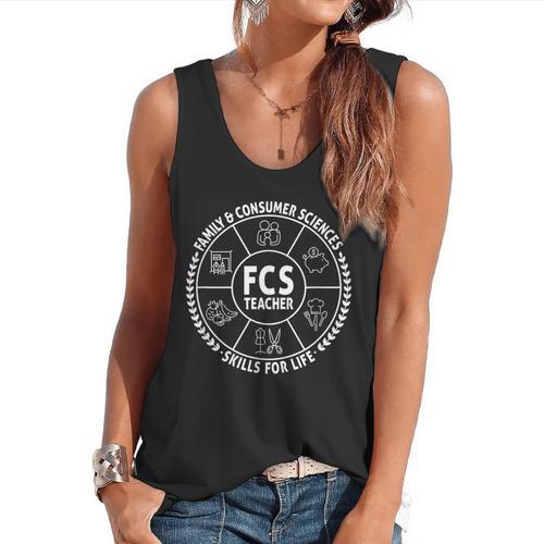 Family And Consumer Sciences FACS FCS Teacher Flowy Tank - teacherstshirts.com AU